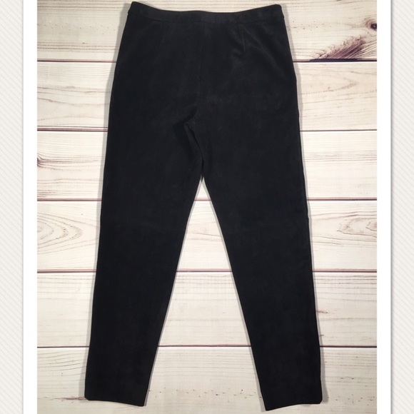 KARL LAGERFELD Black Fabric Suede Pants Size 4 - Picture 2 of 8